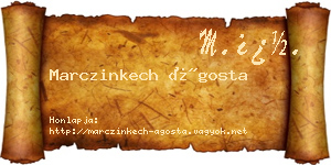 Marczinkech Ágosta névjegykártya